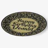 55th Black/Gold Random Number Pattern Papieren Bordje (Gekanteld)