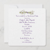 55th Jubileum Party Lavendel krans Kaart (Achterkant)