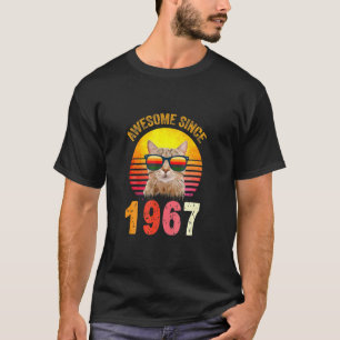55u geboorte kat Geweldige sinds 1967 T-shirt