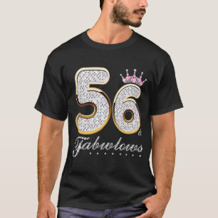 56 en Fabulous 56 jaar oude 56e verjaardag Diamond T-shirt