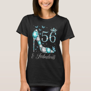 56 & Fabulous 56 Years Old 56th Birthday Queen T-shirt