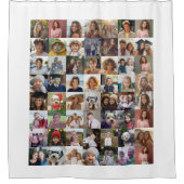 56 Fotocollage - Modern Minimal White Douchegordijn (Voorkant)