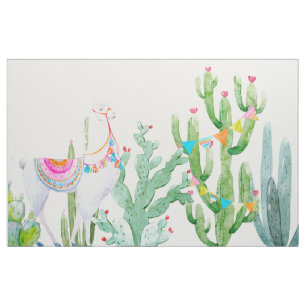 56-INCH Wide Cotton Fabric Boho Llama Bohemian Ca Stof
