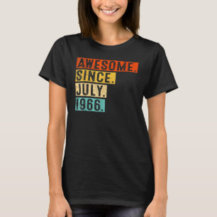 56 jaar Geweldige sinds juli 1966 56e geboortedatu T-shirt
