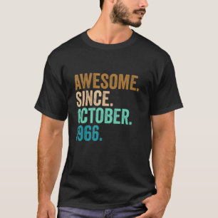 56 jaar Geweldige sinds oktober 1966 56e geboorte T-shirt