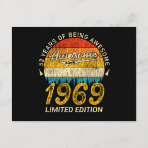 56 Jaar Oud 1969 Retro Geweldig 56ste Verjaardag C Briefkaart