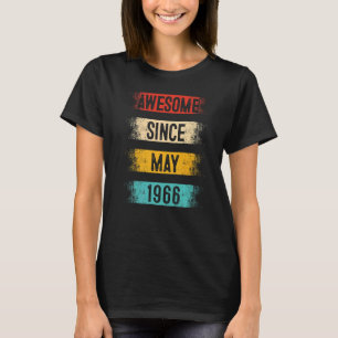 56 jaar oud Geweldige sinds mei 1966 56e verjaarda T-shirt