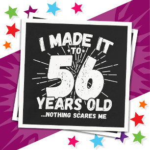 56 Jaar Oud Sarcastisch Meme Grappig 56e Verjaarda Servet