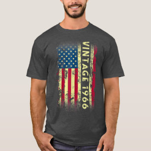 56 jaar oude geschenken 1966 Amerikaanse vlag 56t T-shirt