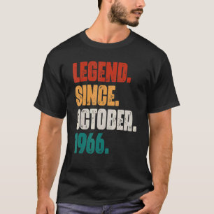 56 jaar oude leggende sinds oktober 1966 56e geboo t-shirt
