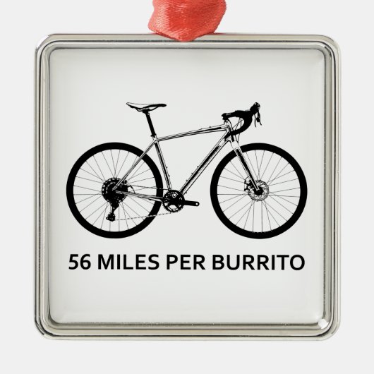 56 mijl per Burrito Metalen Ornament (Voorkant)