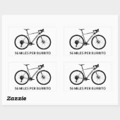 56 mijl per Burrito Rechthoekige Sticker (Vel)