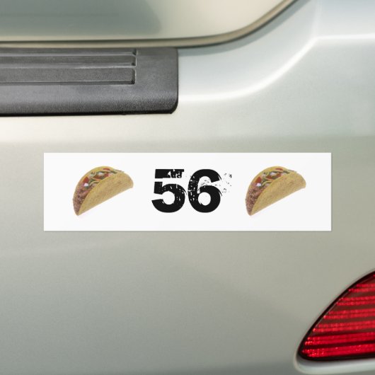 56 Tacos Bumpersticker (Op auto)