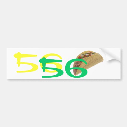 56 Tacos Bumpersticker (Voorkant)