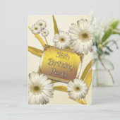 56e anniversaire de fête Invitation avec marguerit (Debout devant)