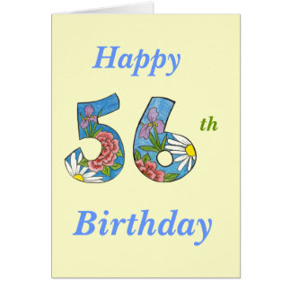 56e carte d'anniversaire