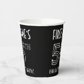 56e verjaardag: Art Deco Style + aangepaste naam Papieren Bekers (Links)