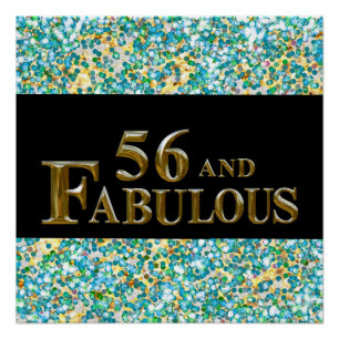 56e verjaardag perfect poster