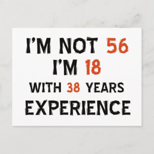 56ste verjaardag design briefkaart