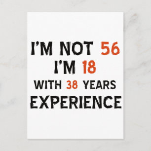 56ste verjaardag design briefkaart