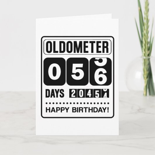 56th Birthday Oldometer Kaart (Voorkant)