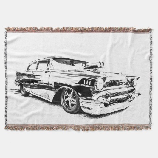 57 Chevy Beast #2 Throw Blanket Deken (Voorkant)