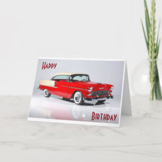 57 CHEVY-TO EEN VEROUDERD TOT IN DE PERFECTIE MAN KAART