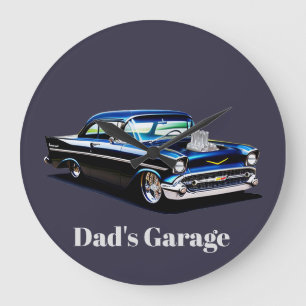 57 geblazen klassieke auto Muscle Street Rod Grote Klok