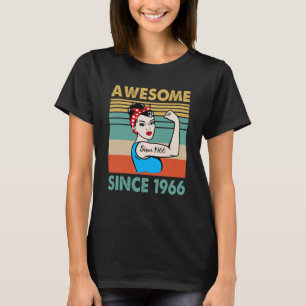57 jaar Geweldige sinds 1966 57e verjaardag T-shirt