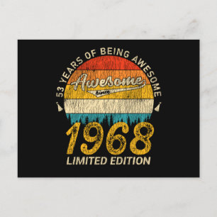 57 Jaar Oud 1968 Retro Geweldig 57e Verjaardag Cad Briefkaart