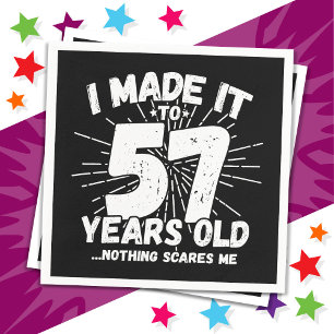 57 Jaar Oud Sarcastisch Meme Grappig 57e Verjaarda Servet