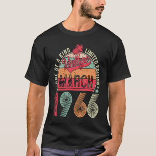 57 jaar oude 57e retro van 19 maart t-shirt