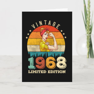 57 jaar oude Bday 1968 Vintage 57ste verjaardag vr Kaart