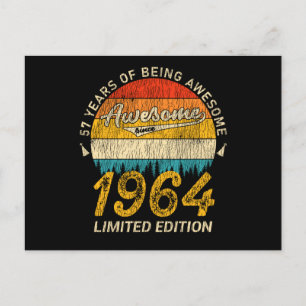 57 jaar oude dag 1964 Geweldige sinds 57 september Briefkaart