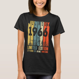 57 jaar oude Mannen van januari 1966 T-shirt