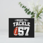 57 Jaar Oude Tackle Voetbal Feestje 57e Verjaardag Briefkaart (Staand voorkant)