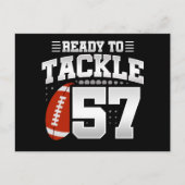 57 Jaar Oude Tackle Voetbal Feestje 57e Verjaardag Briefkaart (Voorkant)