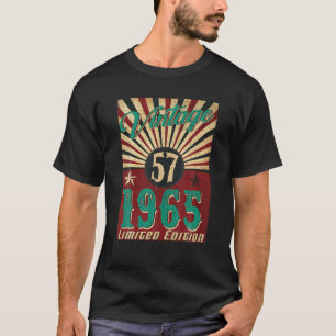 57 jaar oude Vintage 1965 Limited Edition 57th Bir T-shirt