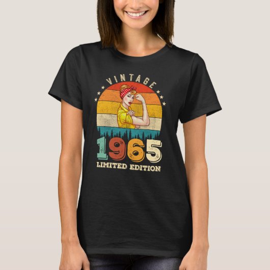 57-jarige vrouwen 1965 57e verjaardag Gift T-shirt (Voorkant)