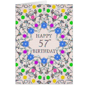 57e anniversaire Fleurs Abstraites