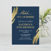 57e anniversaire invitation Surprise party Men Nav (Debout devant)