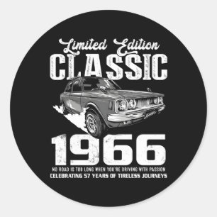 57e auto sinds 1966 voor 57 ronde sticker
