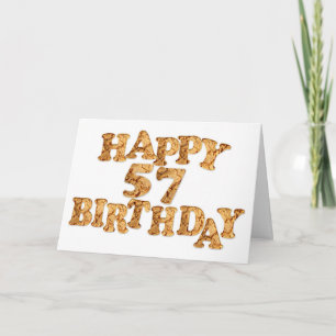57e Birthday-kaart voor een koekjesliefhebber Kaart