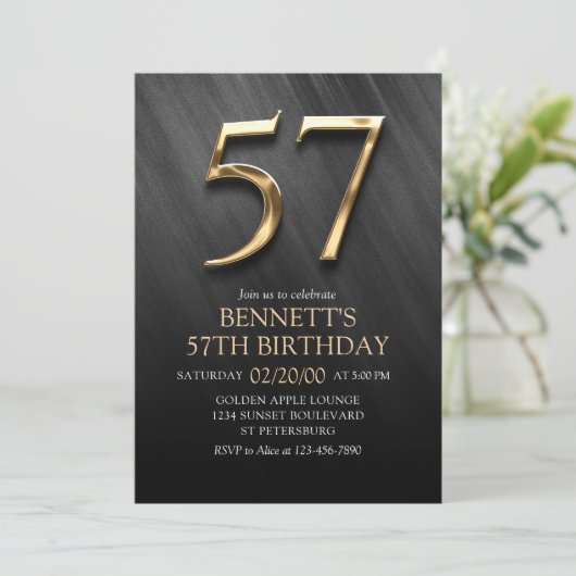 57e Invitation d'anniversaire (Debout devant)