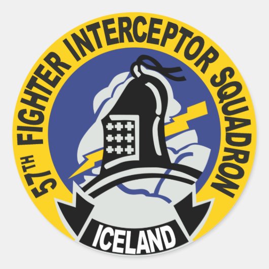 57e jachtonderscheppingseenheid ronde sticker (Voorkant)