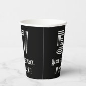 57e verjaardag — Art Deco Geïnspireerde look "57"  Papieren Bekers (Rechts)