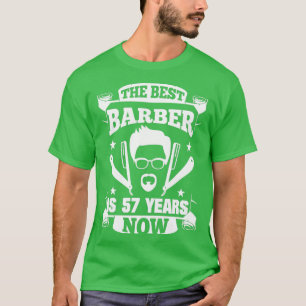 57e verjaardag Cadeau Barber 57 jaar Barbershop T-shirt