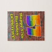 57e verjaardag: Fun Graffiti-geïnspireerde regenbo Legpuzzel (Horizontaal)