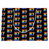 57e verjaardag: Fun Rainbow Event Number 57 Patter Groot Cadeauzakje (Voorkant)