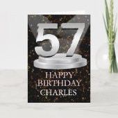 57th Birthday Spotlights Voeg een naam toe Kaart (Voorkant)